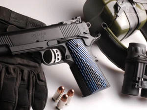 Altamont 1911 Govt Tactical Panel Elite II - Night Blue G10 Grips - Picture 1 of 1