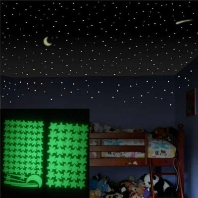 STELLE STAR ADESIVE FLUORESCENTI FOSFORESCENTI ARREDAMENTO CAMERETTA BAMBINI  - Bild 1 von 3