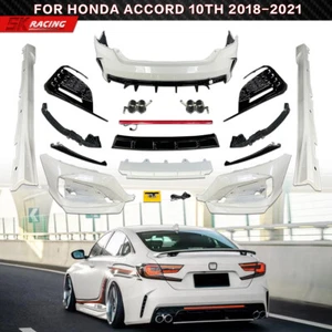 Kit de carrocería cubierta envolvente parachoques delantero trasero blanco para Honda Accord 10th 2018-2021 - Imagen 1 de 62