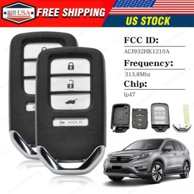 Mando a distancia llave inteligente Honda CR-V 2015-2016 FCC: ACJ932HK1210A (4 botones) Foto 1 de 4