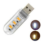 Mini Portable USB 3 LED Lamp 5V Power 3000K-7000K Night Light For Laptop L.M