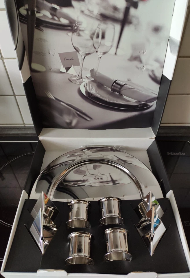 Menu Denmark Designer Set 4 Teller/Serviettenkartenhalter/Serviettenringen NEU - Bild 1 von 4