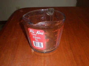 Anchor Hocking Fire King Measuring 4-Cup Made in USA 32 OZ Red letters - New - Picture 1 of 5