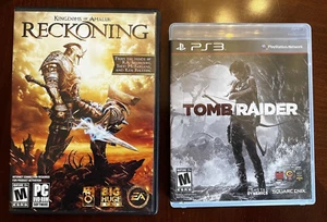 PS3 TOMB RAIDER & PC DVD-ROM KINGDOMS OF AMALUR : RECKONING - Picture 1 of 3
