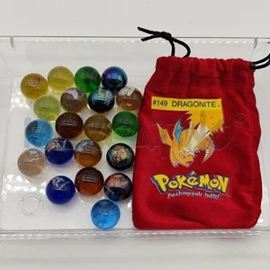 Billes Pokémon Dragonite 149 En Verre Avec Sac De Collection - Photo 1/2