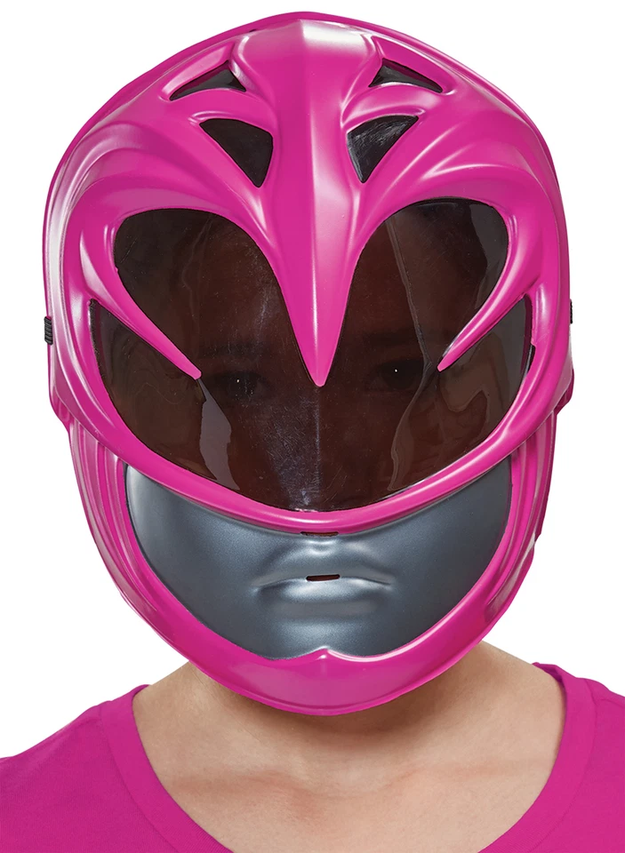 Child Pink Power Ranger 2017 Movie Vacuform Face Mask Costume Dg19674