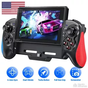 Gamepad Dual Vibration Handheld Controller For Nintendo Switch Joy-Con Game Grip - Picture 1 of 11