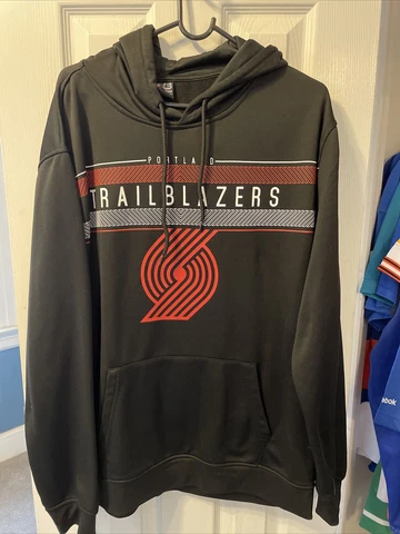 Portland Trail Blazers basketball NBA ultra game mens black hoodie sweatshirt XL Cover