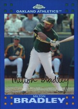 2007 (ATHLETICS) Topps Chrome Blue Refractors #155 Milton Bradley