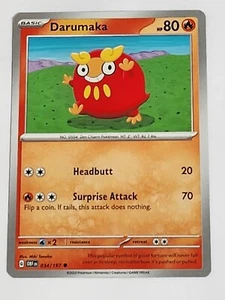 Darumaka #34/197 SV Obsidian Flames Common Pokemon 2023 TCG Card - Picture 1 of 1