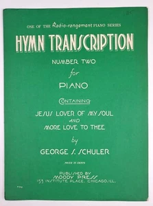 Jesus Lover Love To Thee Hymn Transcription Sheet Music Piano Religious 1926 Vtg - Picture 1 of 5