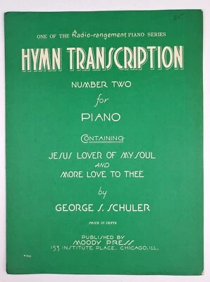 Jesus Lover Love To Thee Hymn Transcription Sheet Music Piano Religious 1926 Vtg - Image 1 of 4