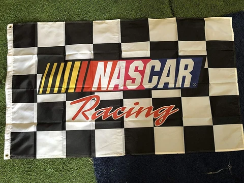 Nascar Racing Checkered Flag 3x5FT - With Grommets MULTICOLOR Cover
