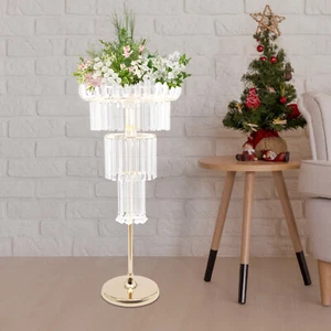 4 Tier Gold Flower Stand Wedding Party Flower Stand Elegant Centerpiece Decor - Picture 1 of 14