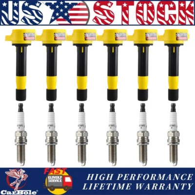 6 个点火线圈 + 6 个火花塞适用于 2009 - 2015 年本田 Pilot Odyssey Acura UF603 — 第 1/4 张图片