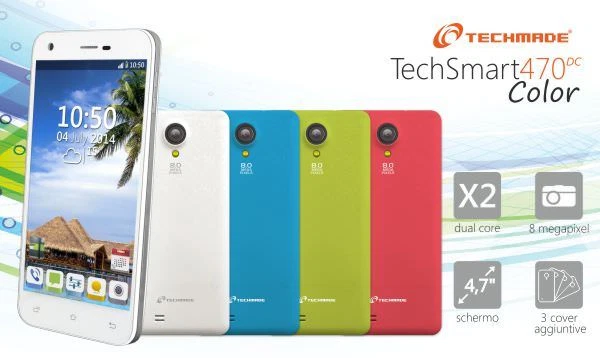 TECHMADE SMARTPHONE C470DC-COLOR DUAL-CORE 1GHZ/512MB/4GB/4,7/ANDROID 4.4 C470DC - Immagine 1 di 1