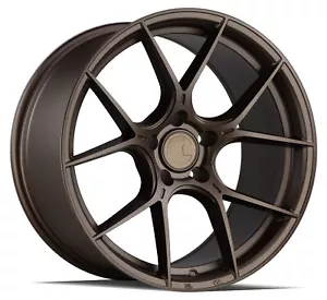 19x8.5 +35 F,19x9.5 +35 R, Aodhan AH-11 5x120 Matte Bronze Wheels (Set of 4) - Picture 1 of 3