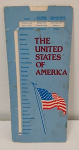 1960 Vintage Vereinigte Staaten von Amerika Staaten & Informationen Diagramm von Perry Graf - Bild 1 von 10