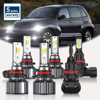 For Chrysler PT Cruiser 2007-2010 Light Bulb LED Headlight + Fog Light Bulbs - Изображение 1 из 4