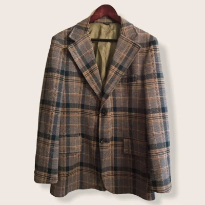  Dobbshire Blazer Hombre Vintage Personalizado, 40L, Cuadros Verde Foto 1 de 4