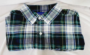 Button Up Shirt Men's Size SMALL Long Sleeve GREEN Blue PLAID New Simply Styled - Picture 1 of 4