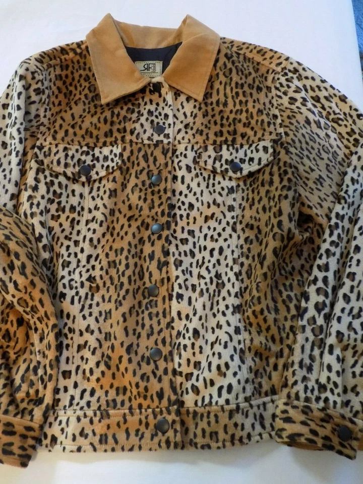 Chaqueta deportiva Rafaella con estampado animal ~ frente a presión ~ talla 8 Foto 1 de 1