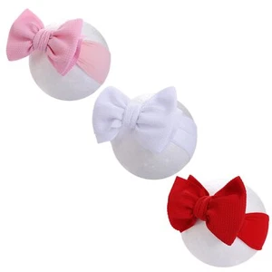 Big Bows for Baby Girls Stretchy Nylon Headbands Oversized Hair Bows Large Ha... - Picture 1 of 7