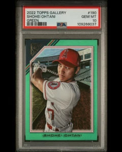 2022 Topps Gallery #190 Shohei Ohtani Green Foil /125 PSA 10 Low Pop - Picture 1 of 4