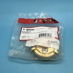 Velvac 600007 Fuel Tank Filler Brass Gas Cap - 2" Female Vented Non Locking - Picture 1 of 2