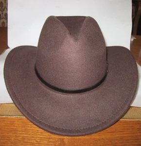 Westernhut - Cowboy - dunkelbraun -  mit Hutband- Grösse-57-58 - Bild 1 von 3