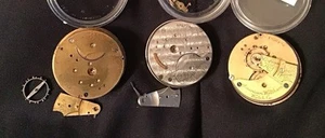 Lote de piezas de movimiento de reloj de bolsillo Waltham de colección reparación grado 1 modelo 1883 grado 18 - Imagen 1 de 7