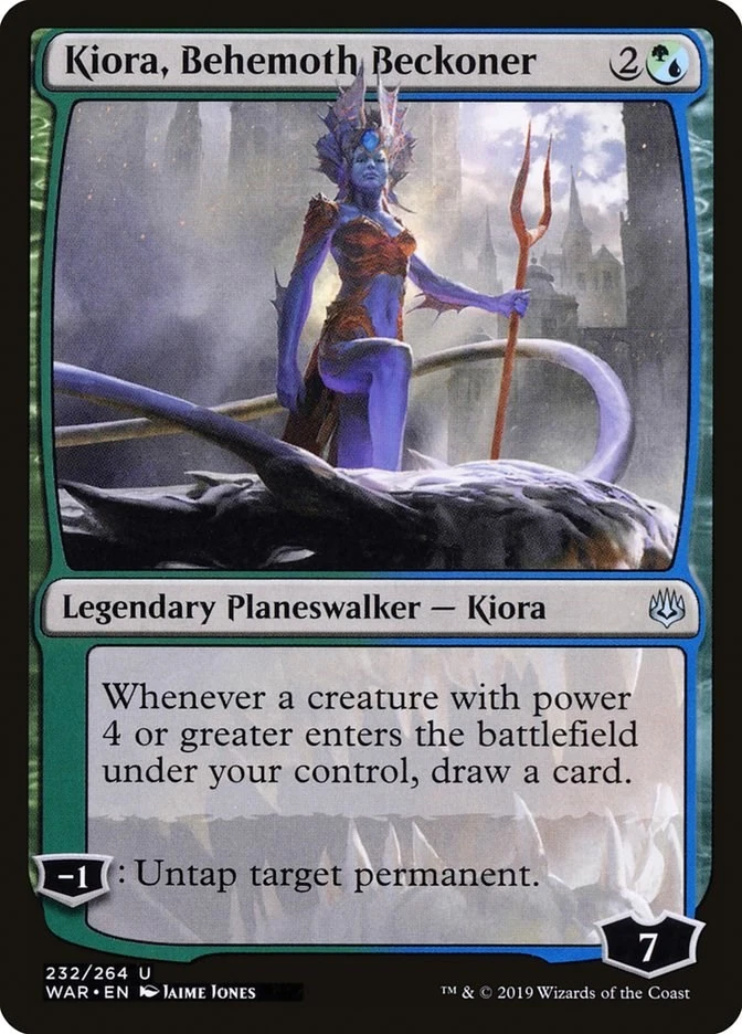 Kiora, Behemoth Beckoner 232 LP Normal War of the Spark MTG EN - Image 1 of 1