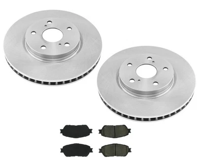 Se adapta a Lexus ES300 2002 2003 3,0 L freno delantero (2) rotores y pastillas de cerámica Foto 1 de 4