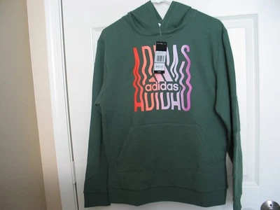 Pulôver com capuz Adidas meninos jovens tamanho XL 18/20 óxido verde novo com etiquetas - Imagem 1 de 4
