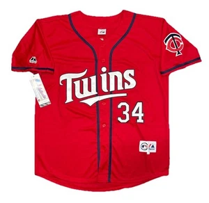 Kirby Puckett Minnesota Twins Red Jersey w/ Team Patch Men’s Size Large - Picture 1 of 4