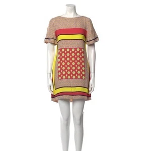 Mini Vestido Farm Rio Estampado Geométrico Manga Corta Estilo Mod Elegante Talla Mediana - Imagen 1 de 11