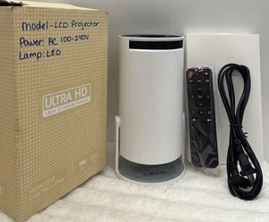 Portable LCD Projector AC100-240V 4K 1080P Full Ultra HD Support Dynamic Range - Picture 1 of 16