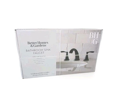 Grifo de lavabo de baño, negro mate - Mejores hogares y jardines | EE. UU. | Sellado de fábrica Foto 1 de 4