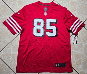 Nike San Francisco 49ers George Kittle #85 Red NFL Game Jersey Uomo Large Nuova con etichette - Foto 1 di 12