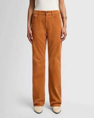 7 For All Mankind Corduroy Tess High Rise Trousers Honey Mustard Size 30 NEW - Image 1 of 4