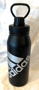 ADIDAS Borraccia Acciaio Metallo 600 ML / 1 L - Nero - Foto 1 di 6