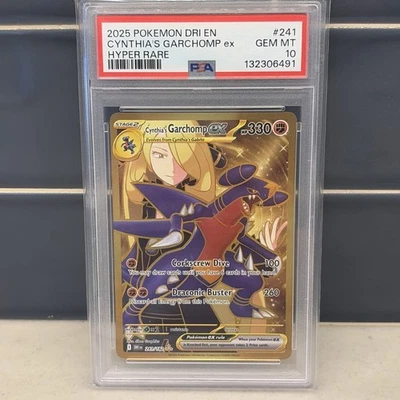 Cynthia's Garchomp ex 241/182 Sv10: Destined Rivals  PSA 10 Pokemon Hyper Rare - Image 1 of 2