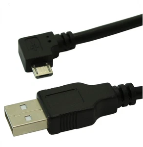 3ft USB 2.0 Type A Male to RIGHT ANGLED Micro-B 5-Pin Cable - Picture 1 of 2