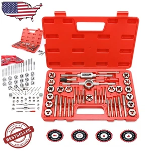 Industrial Grade 40pc Metric Tap Die Set: Precision CNC Machined, 60HRC - Picture 1 of 10