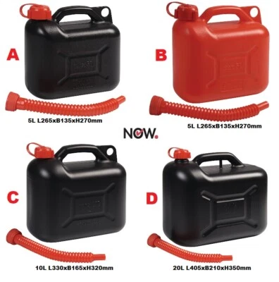 NOW Kraftstoffkanister Benzinkanister Reservekanister 5L 10L 20L Benzin Diesel Öl