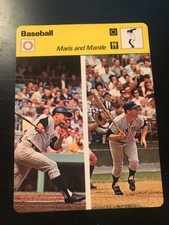 1977 Mickey Mantle Roger Maris Baseball Sportscaster Card NM+