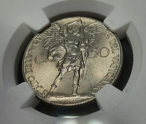 1936 XV Vatican 50 Centesimi . NGC MS66 - Picture 1 of 4