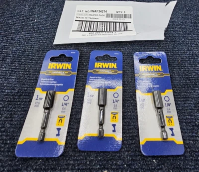 ( QTY 12 ) IRWIN IWAF34214: Impact Performance Power Nut Driver 1/4 x 1-7/8 L in - Image 1 of 4