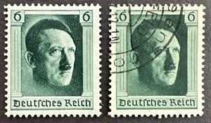 Germany 1937 Sc# B102a Lot of 2 Stamps (MNH & Used) Hitler 48th Birthday - Picture 1 of 2