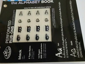 carnet alphabet décalque par frottement rub-ons scrapbooking carte - Picture 1 of 5